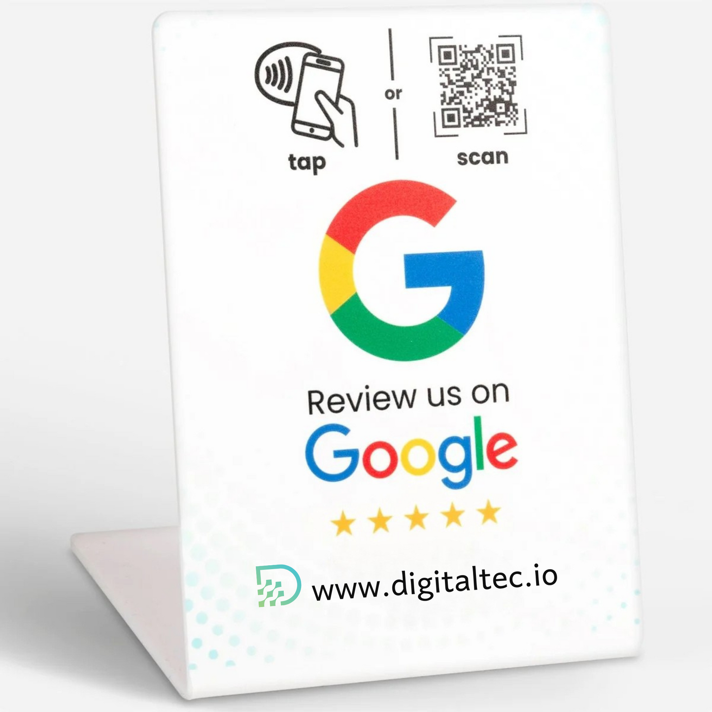 Review Stand Collector "tap or scan"